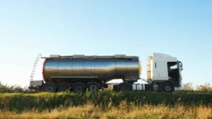 a truck with a large tank on the side